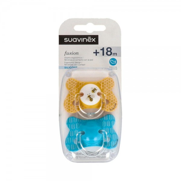 CHUPETE SUAVINEX FUSION SILICONA ANAT 18M+ 2 UN