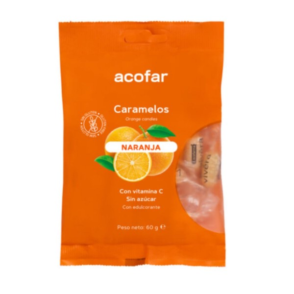 ACOFARSWEET CARAMELOS NARANJA S/A BOLSA 60G