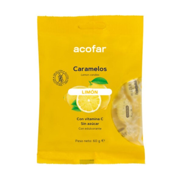 ACOFAR CARAMELOS LIMON S/A BOLSA 60G