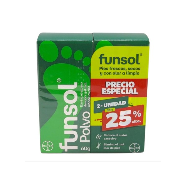FUNSOL POLVOS PACK DUPLO 60GX2