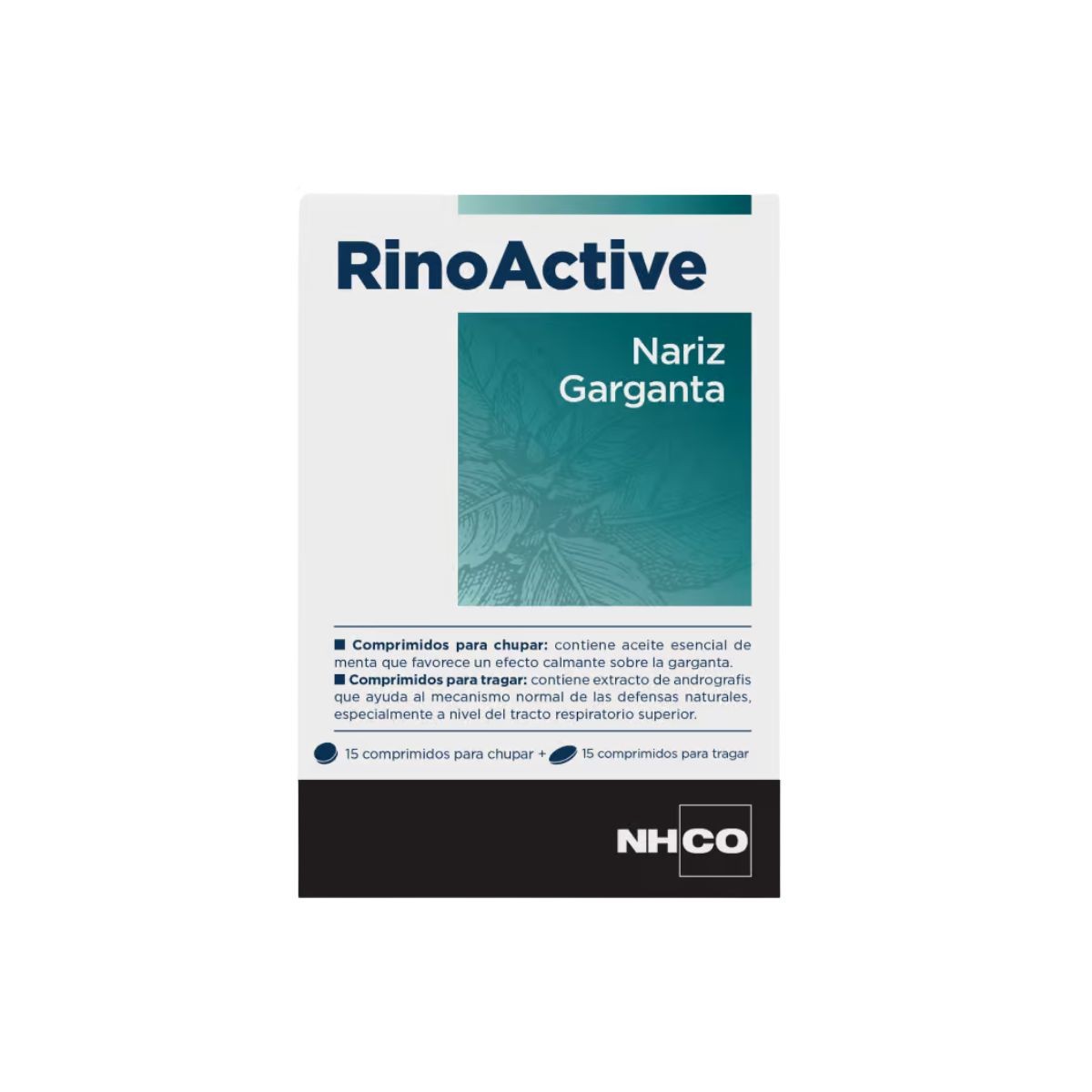 NHCO RINOACTIVE NARIZ GARGANTA 30 COMP