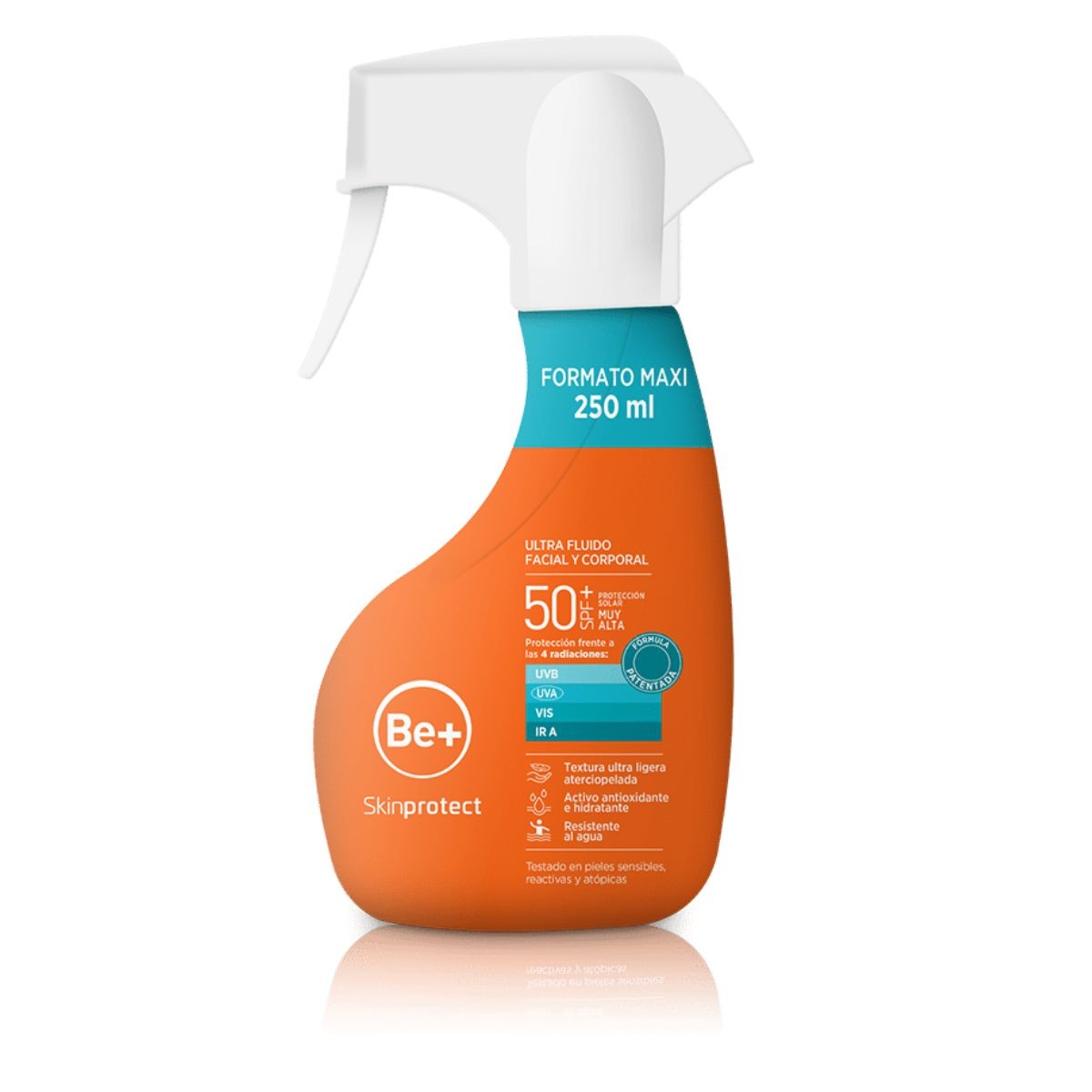 BE+ ULTRA FLUIDO FACIAL Y CORPORAL SPF50+ 250 ML