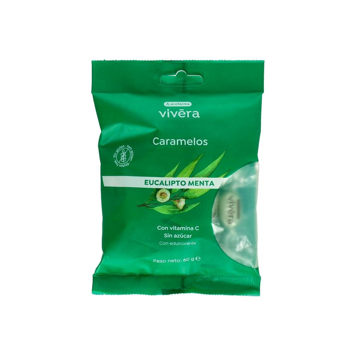 ACOFARSWEET CARAMELO EUCALIPTUS S/A 60 G BOLSA