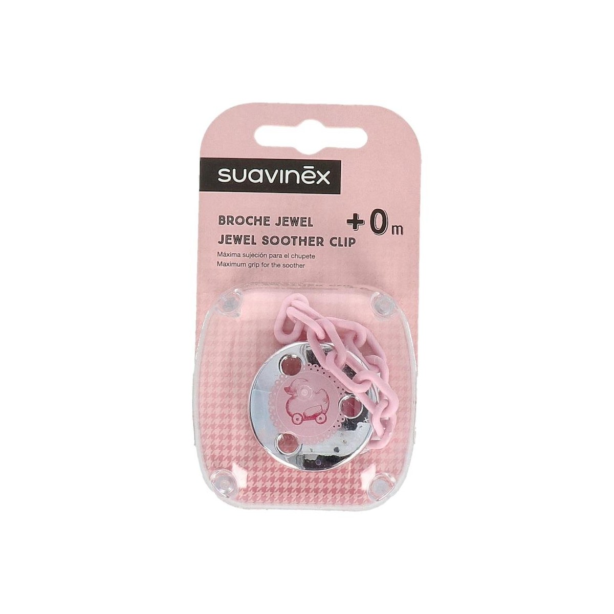 BROCHE SUAVINEX PINZA JEWEL ROSA