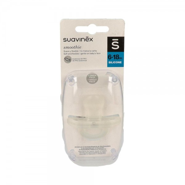 CHUPETE SUAVINEX SMOOTHIE TODO SILICONA ANAT +6M 1 UN