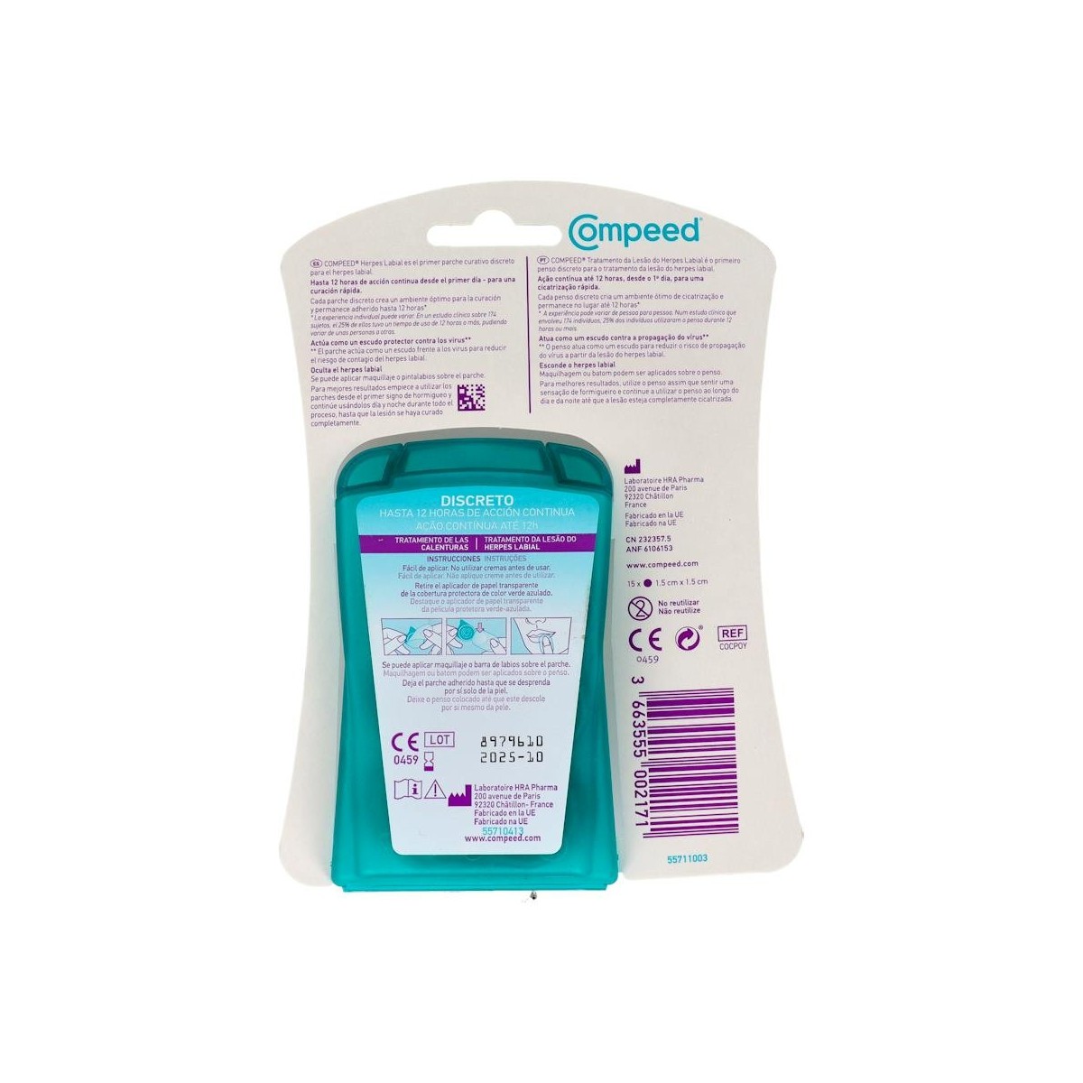 COMPEED PARCHE CALENTURAS HERPES 15 UN