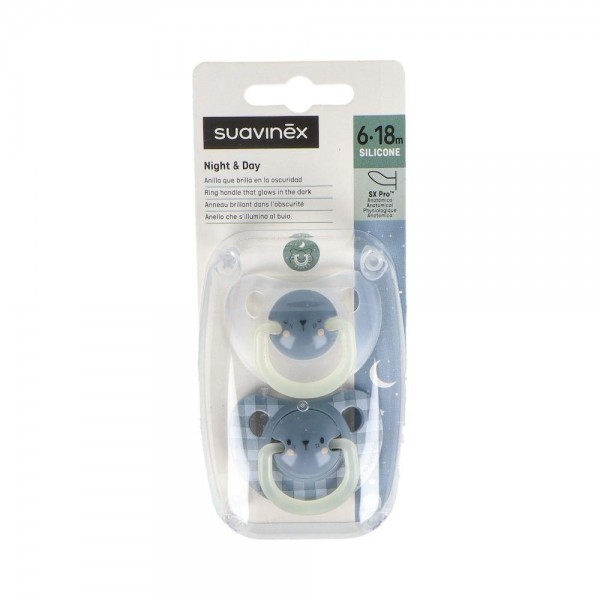 CHUPETE SUAVINEX NOCHE ANAT SILIC 6-18 M 2 UN