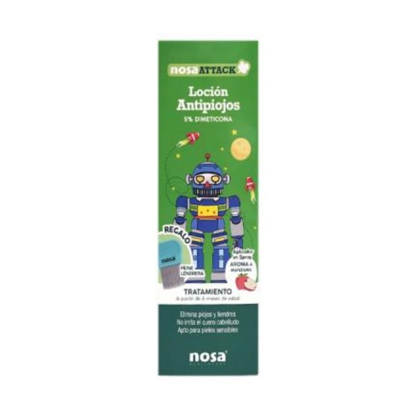 NOSA ATTACK LOCIÓN ANTIPIOJOS MANZANA 100 ML