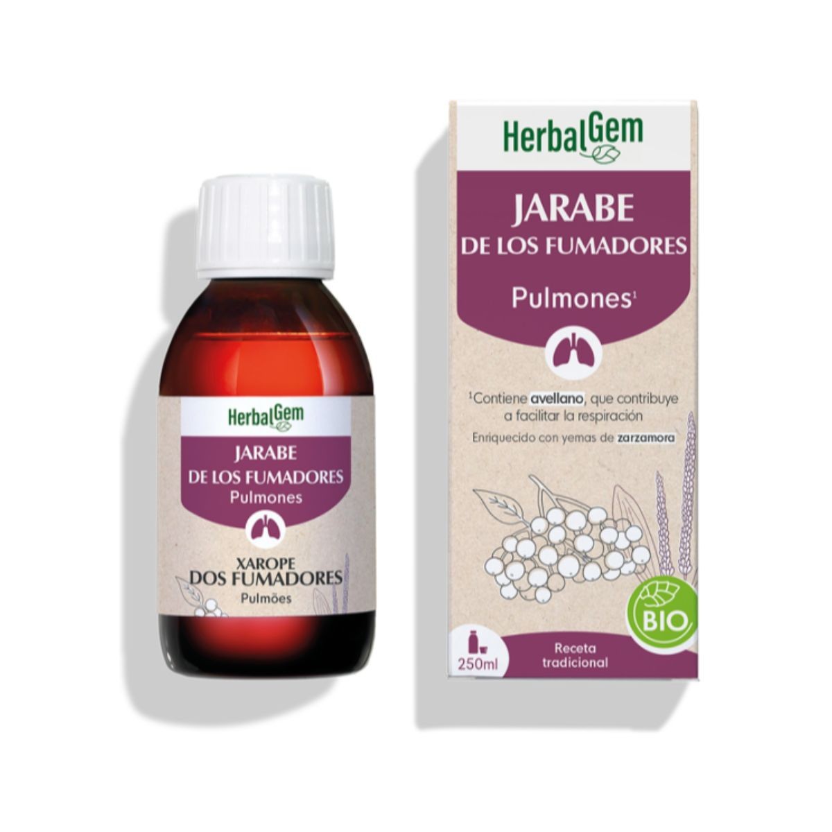 HERBALGEM JARABE DE LOS FUMADORES 250 ML